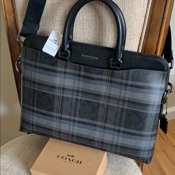 Coach Other - Coach Briefcase Black/Grey Multi.  F83000